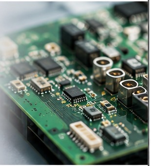 Close-up of precision electronic circuitry
